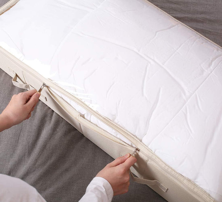 2er-Pack, geräumige, sichtbare PVC-Aufbewahrungsbehälter mit Deckel unter dem Bett für Schuhe, Decke