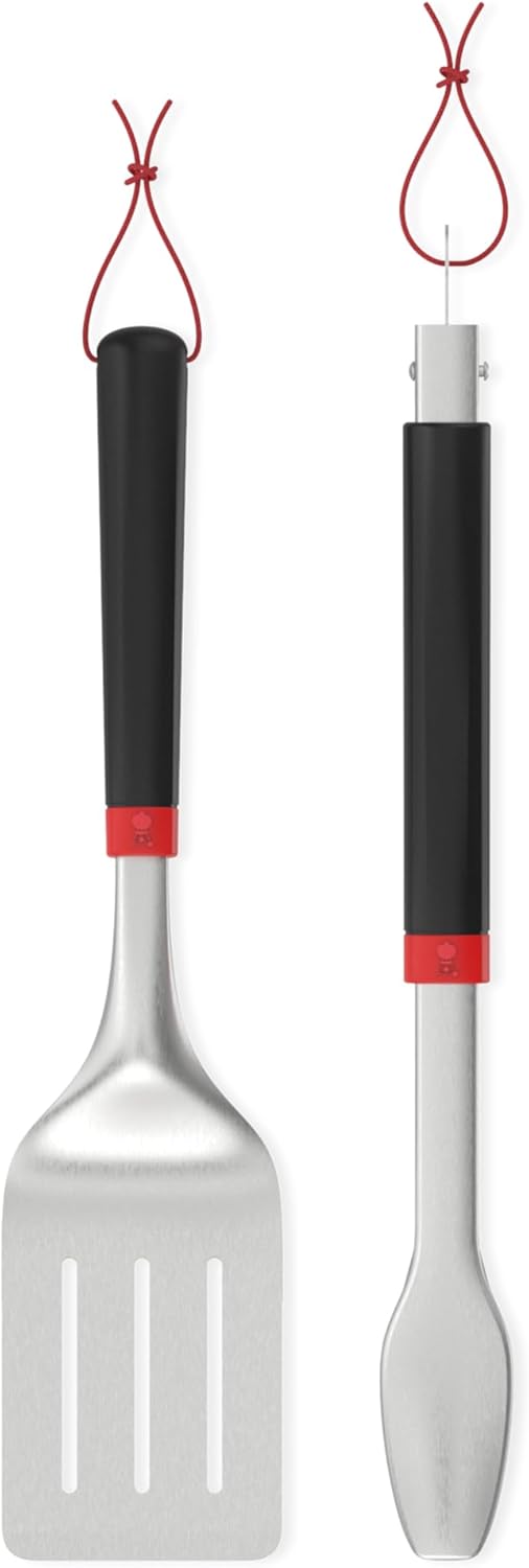 Weber Grillset/Zweiteilig, besteht aus Grillzange & Wender, komfortabler Griff, spühlmaschinenfest (