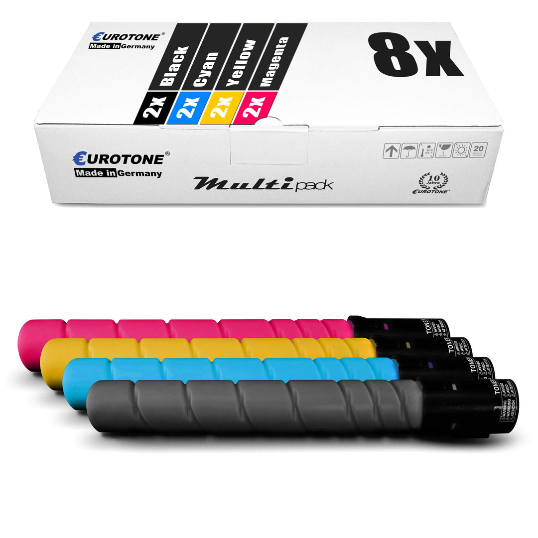 Eurotone 8X Müller Printware Toner für Konica Minolta Bizhub C 220 280 ersetzt TN216 TN216 Set aus 8