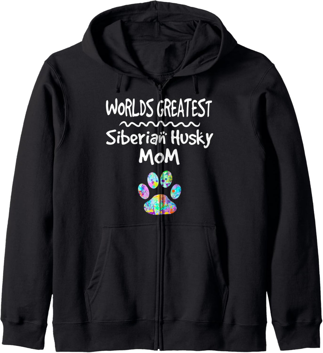 Worlds Greatest Sibirischer Husky Hund Mutter Pfotenabdruck Haustier Kapuzenjacke