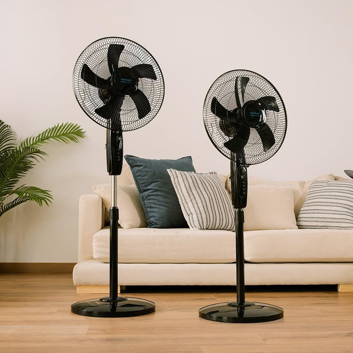 Cecotec Standventilator EnergySilence 515 MaxFlow Black, 45W, Durchmesser von 16", 5 Blätter, 1h Tim