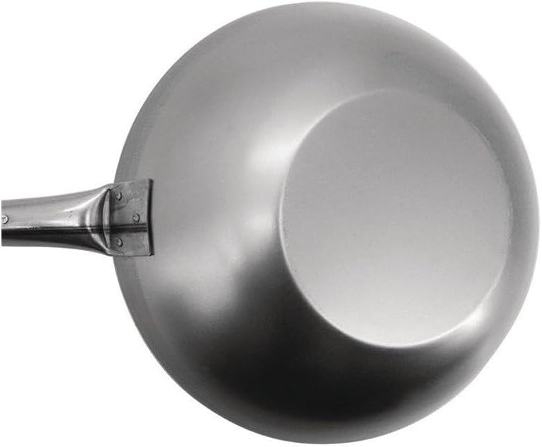Vogue K296 Wok, Baustahl Flacher Boden, 32,4 cm Durchmesser