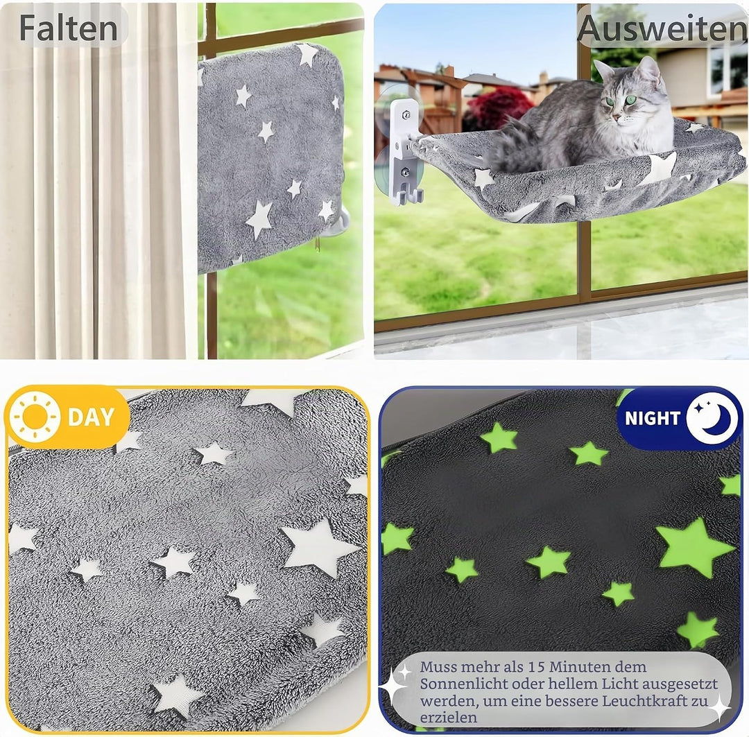 Katzen fensterliege-Faltbare Fenster hängematte für Katzen-Katze fensterbett,52cm Fenster hängematte