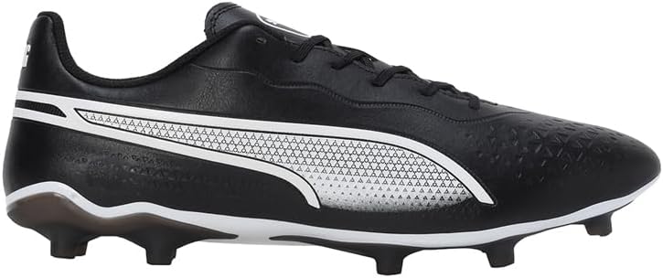 PUMA Unisex King Match Fg/Ag Soccer Shoe 47 EU Puma Black Puma White, 47 EU Puma Black Puma White