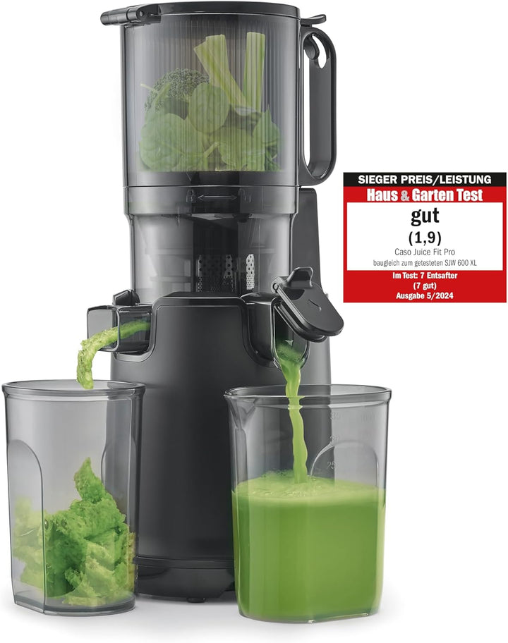 CASO Juice Fit Pro - Slow Juicer, Sanftes und schonendes Entsaften dank niedriger Umdrehungszahl (40