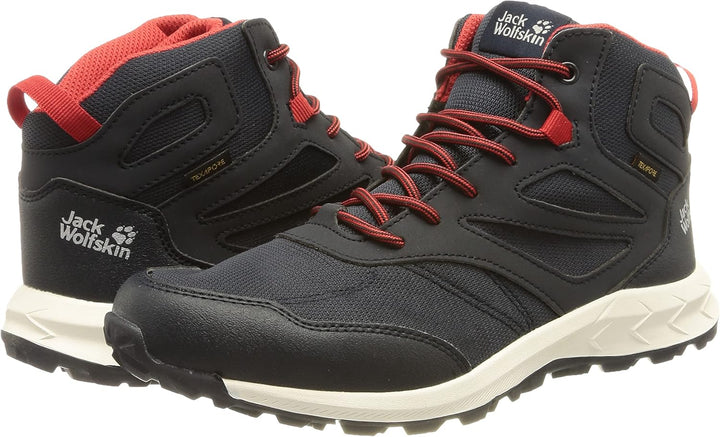 Jack Wolfskin Woodland Texapore Mid K Outdoorschuhe 38 EU Night Blue Red, 38 EU Night Blue Red