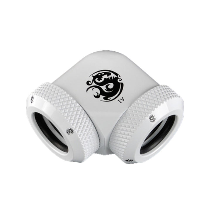Bitspower Multi-Link Adapter 90 Grad fÃ ¼ r 2 x 12 mm AD – WeiÃŸ