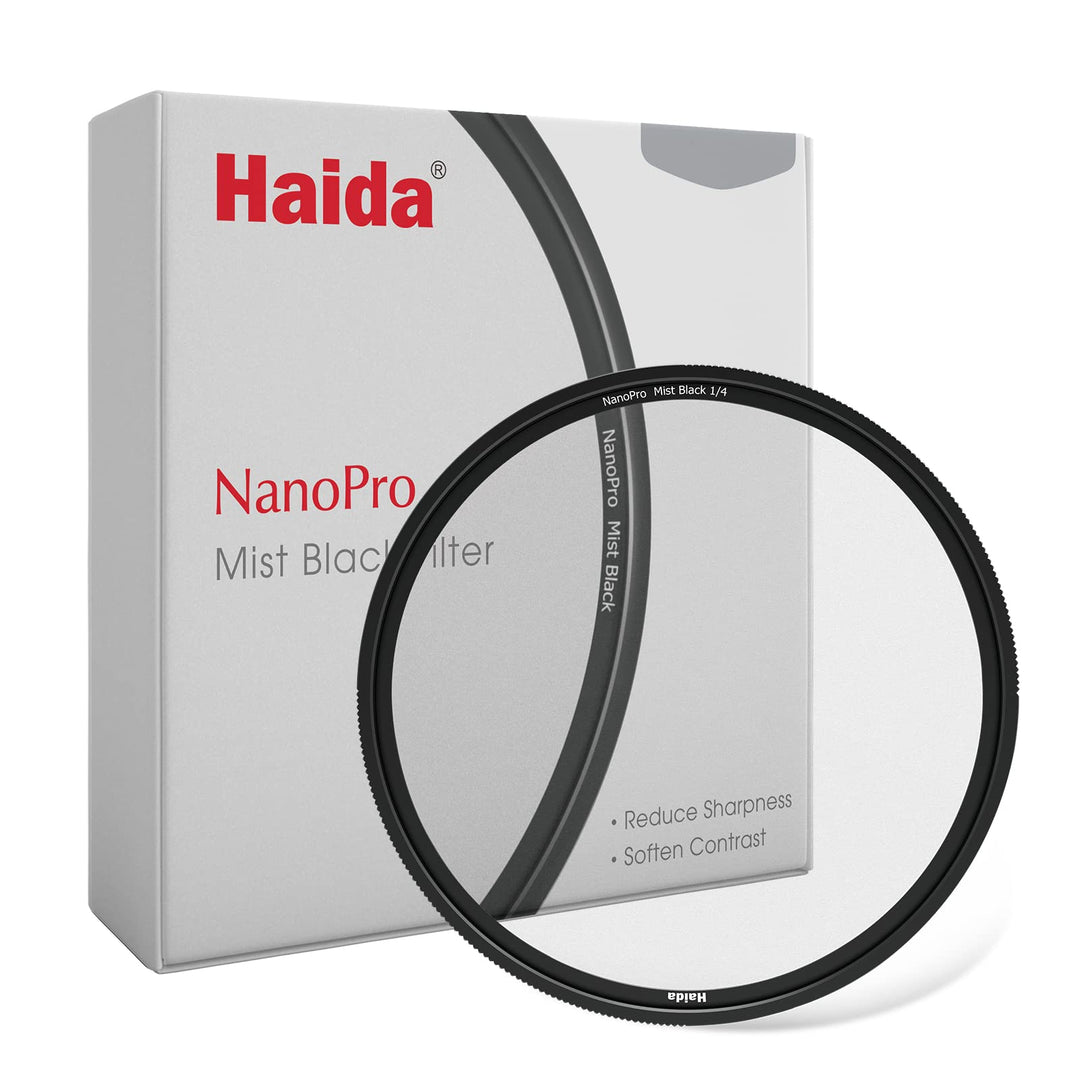 Haida 77 mm Nebel Black 1/4 Filter Diffusion Effect Soft Glow Lens Filter (NanoPro Series), 77 mm