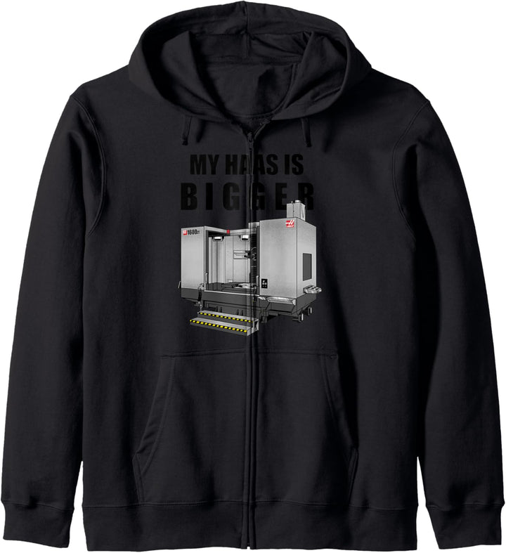 Haas CNC-Maschine Mein Haas ist grösser Kapuzenjacke