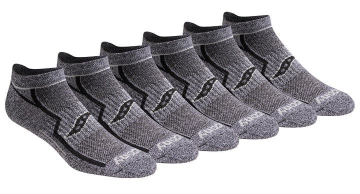Saucony Herren Laufsocken (6er Pack) M Grau Schwarz (6 Paar), M Grau Schwarz (6 Paar)