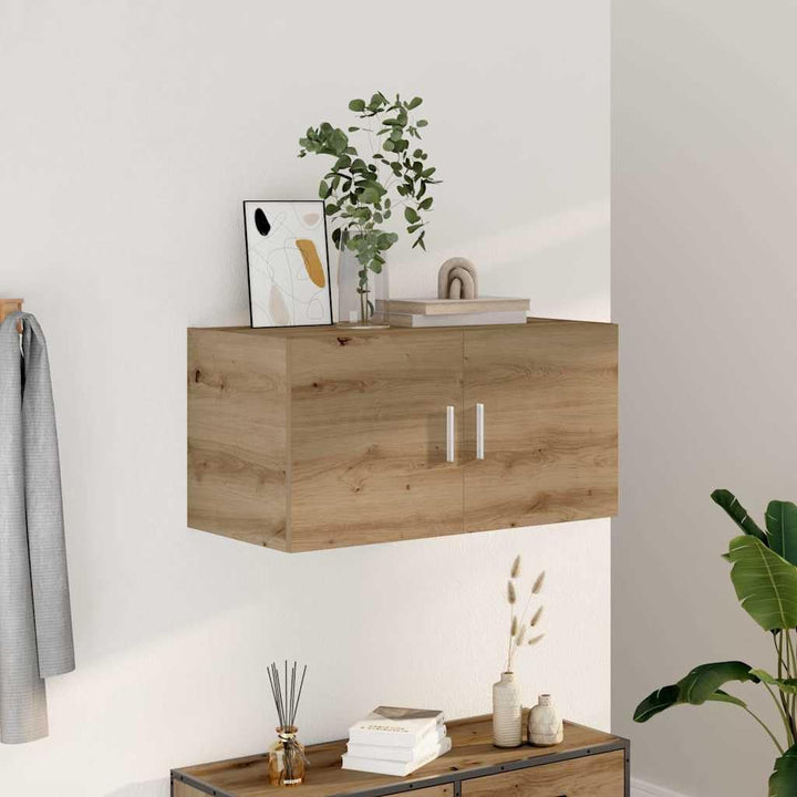 vidaXL Wandschrank Artisan-Eiche 80x39x40 cm Holzwerkstoff, TV-Hängeschrank, TV-Hängeschränke, schwe