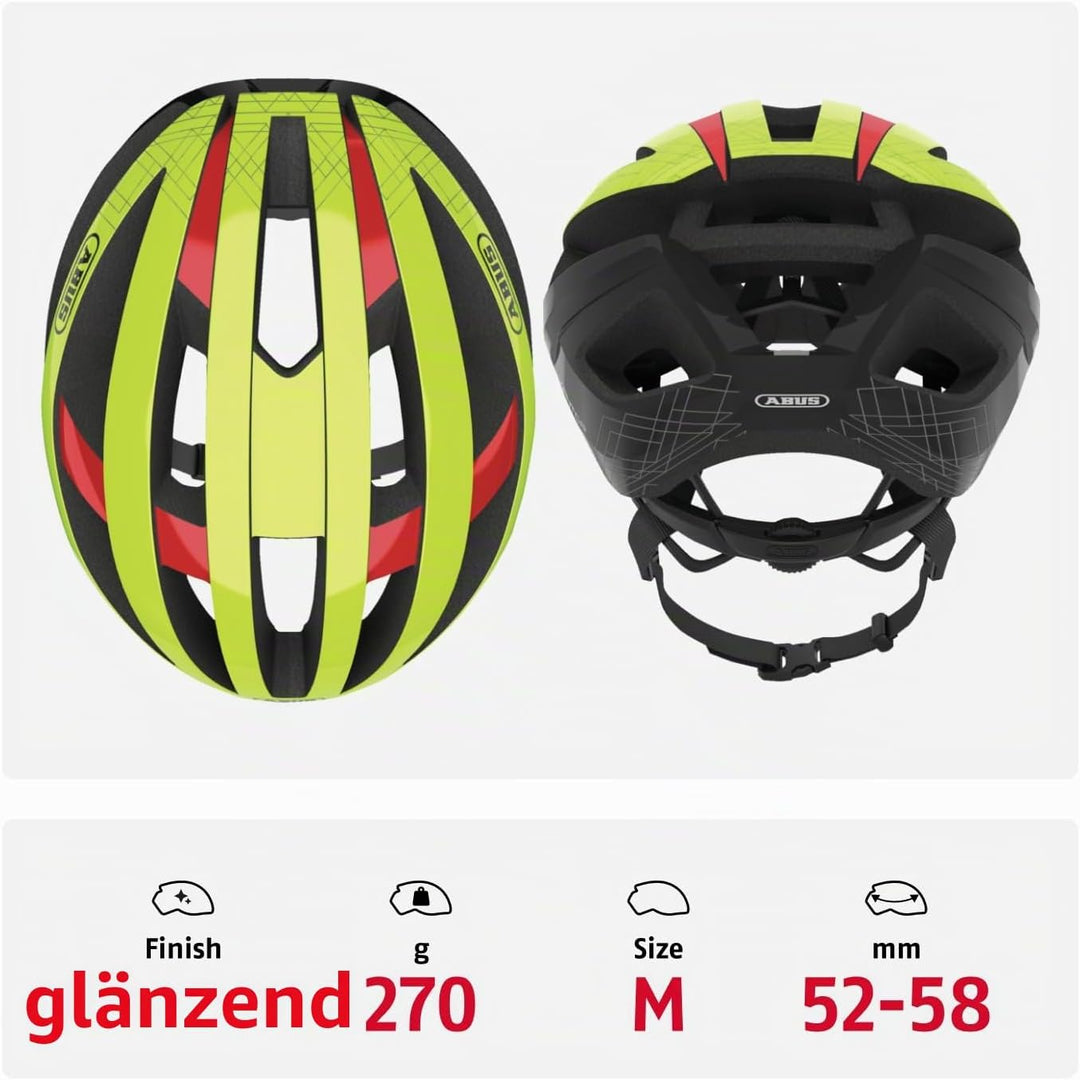 ABUS Rennradhelm Viantor - Sportlicher Fahrradhelm für Einsteiger - für Damen und Herren M (52-58 cm