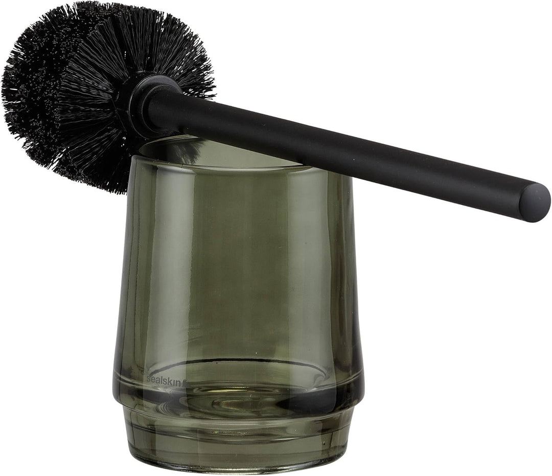 Sealskin Mood Toilettenbürste, WC-Bürstengarnitur aus Glas, WC-Bürste aus Kunststoff, Farbe: Grün, B