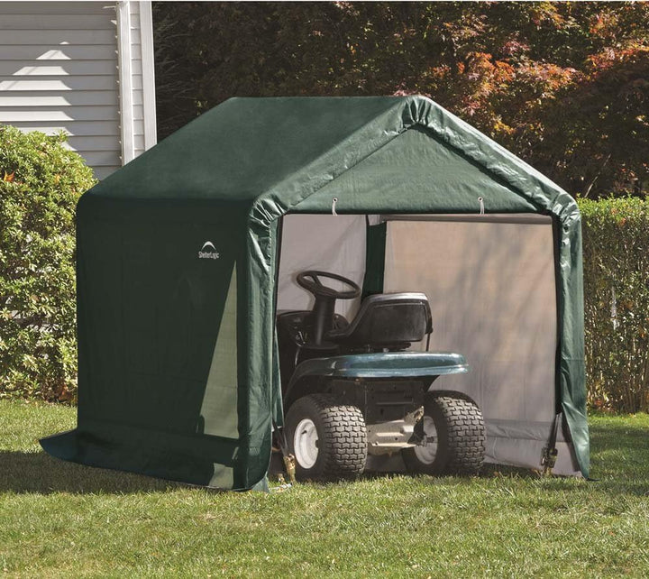ShelterLogic Folien Zeltgarage Gerätehaus | Grün | 180x180x180 cm