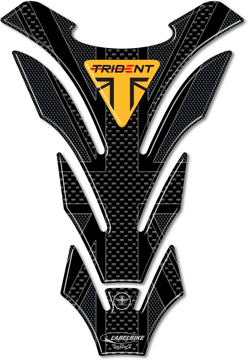 LABELBIKE 3D Aufkleber Motorrad Tankpad kompatibel mit Triumph | Trident 660 Union Jack 2021-2026, H
