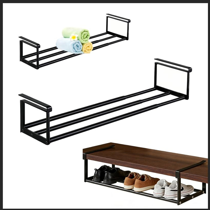 Hängendes Schuhregal Organizer 40–70 cm Ausziehbar – Erweiterbarer Regal Organizer unter dem Schrank