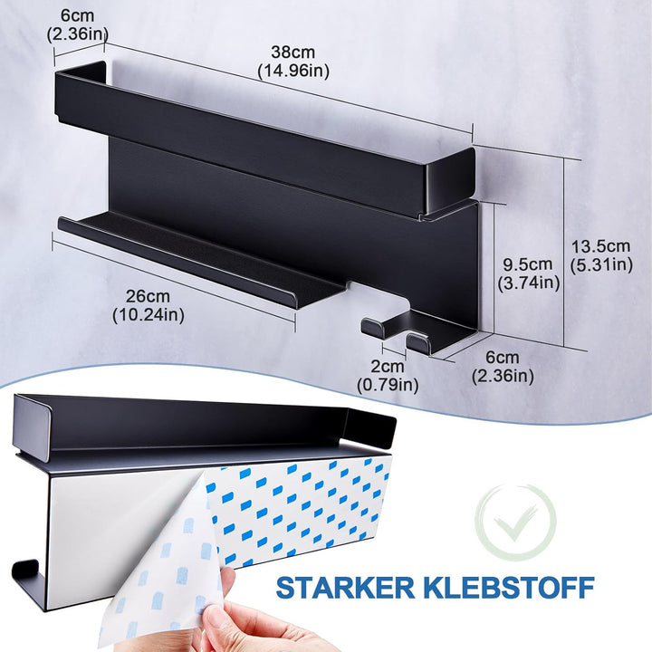 Föhnhalter Wand Ohne Bohren, Föhn und Glätteisen Halterung Für Styler Lockenstab Zubehör, Fönhalteru