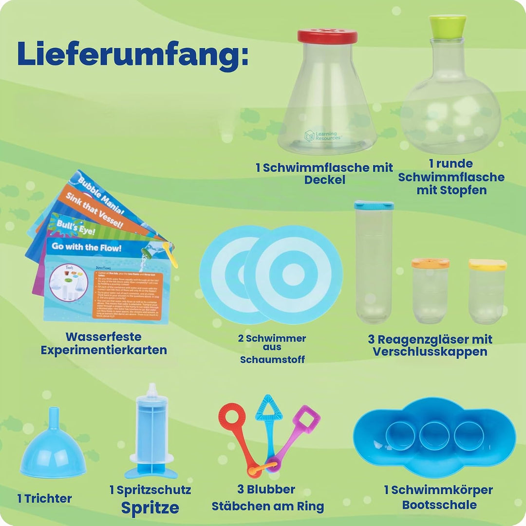 Learning Resources Splashology! Wasser-Experimentierkasten, ab 3 Jahren, Mint-Spielzeug für Kinder,
