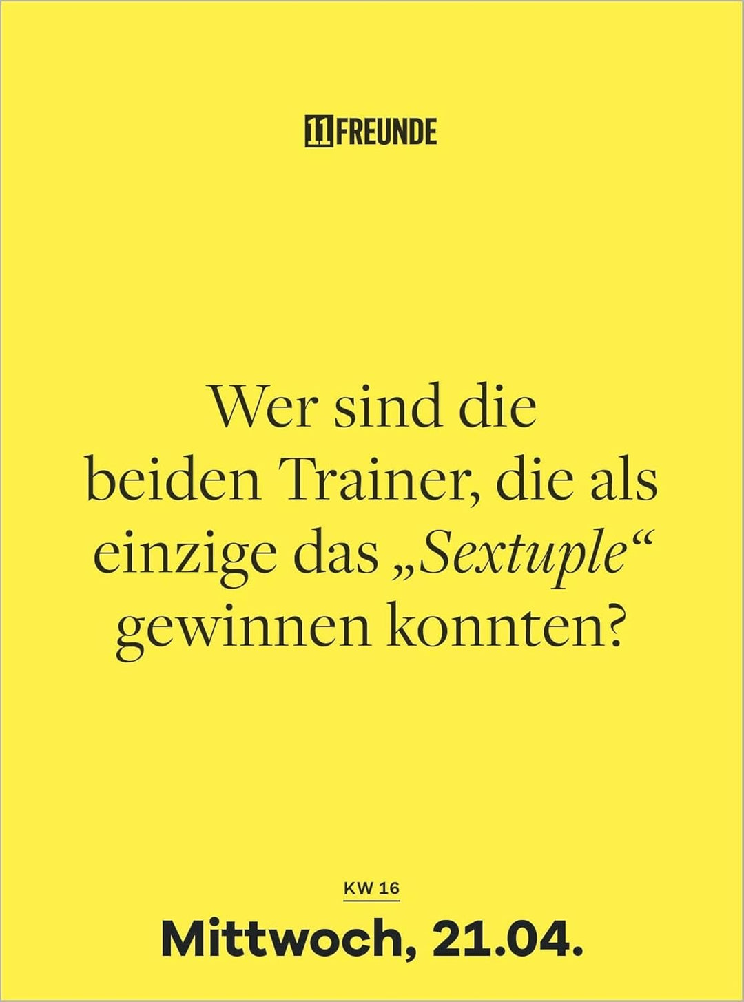 Der grosse 11FREUNDE Quiz-Kalender 2027: Tagesabreisskalender 11,8x15,9 cm mit 365 Fussball-Fragen |