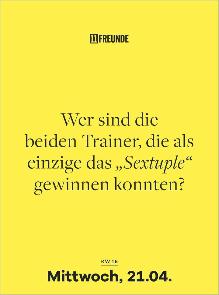 Der grosse 11FREUNDE Quiz-Kalender 2027: Tagesabreisskalender 11,8x15,9 cm mit 365 Fussball-Fragen |