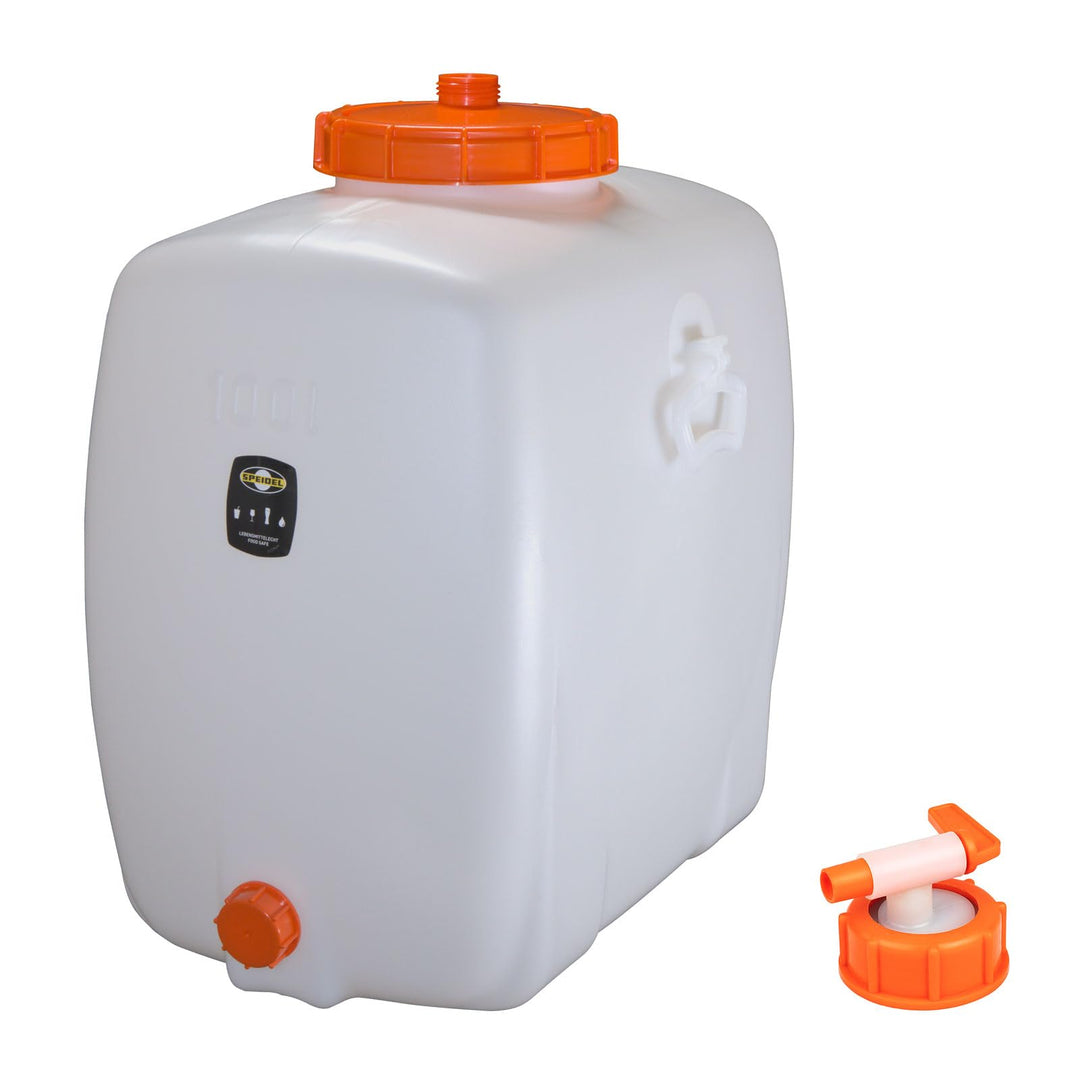 Mostfass 100 Liter mit Auslaufhahn NW10, Gärfass PE (100 L oval) für Most, Wein, Cider, Säfte, Glühw