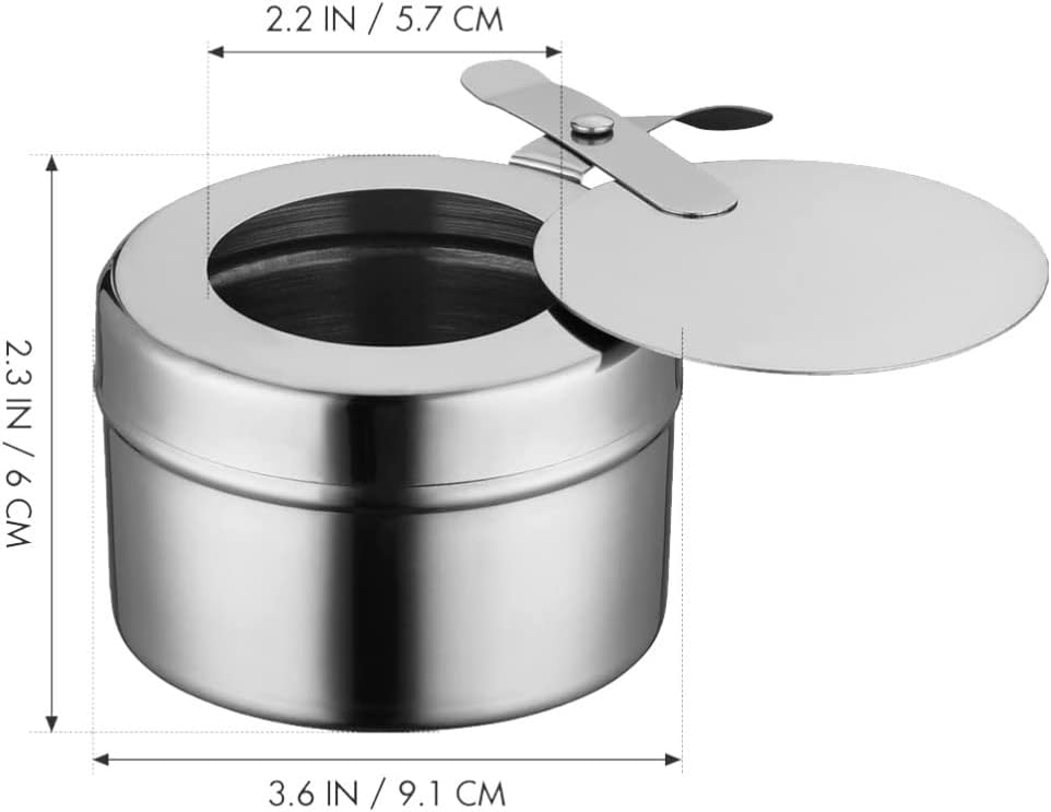 Yardwe Brennstoffhalter aus Edelstahl, 2 Stück, Brennstoffhalter für Chafing Dish Chafing Cafing Hea
