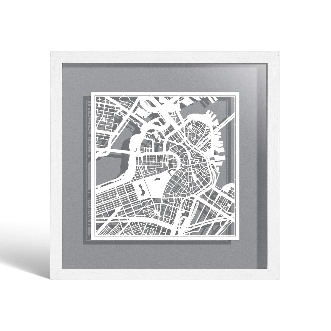 O3 DESIGN STUDIO - Marco de Papel para mapas, 22,8 x 22,8 cm, en Caja de Regalo, Fondo, autocambiant