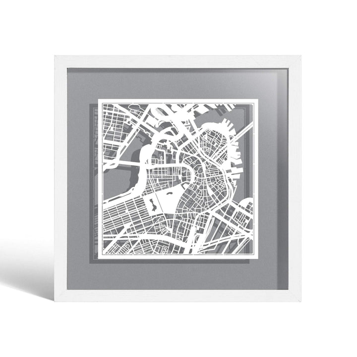 O3 DESIGN STUDIO - Marco de Papel para mapas, 22,8 x 22,8 cm, en Caja de Regalo, Fondo, autocambiant