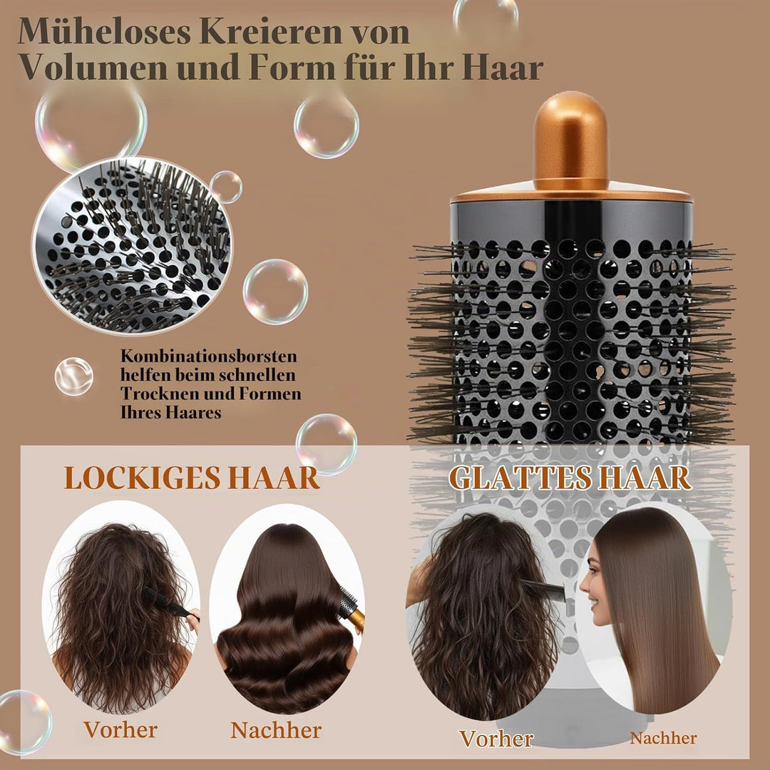 Volumenbürste Aufsatz kompatibel mit Dyson Airwrap Styler HS01 HS05 HS08, Rundbürste Zubehör für ext