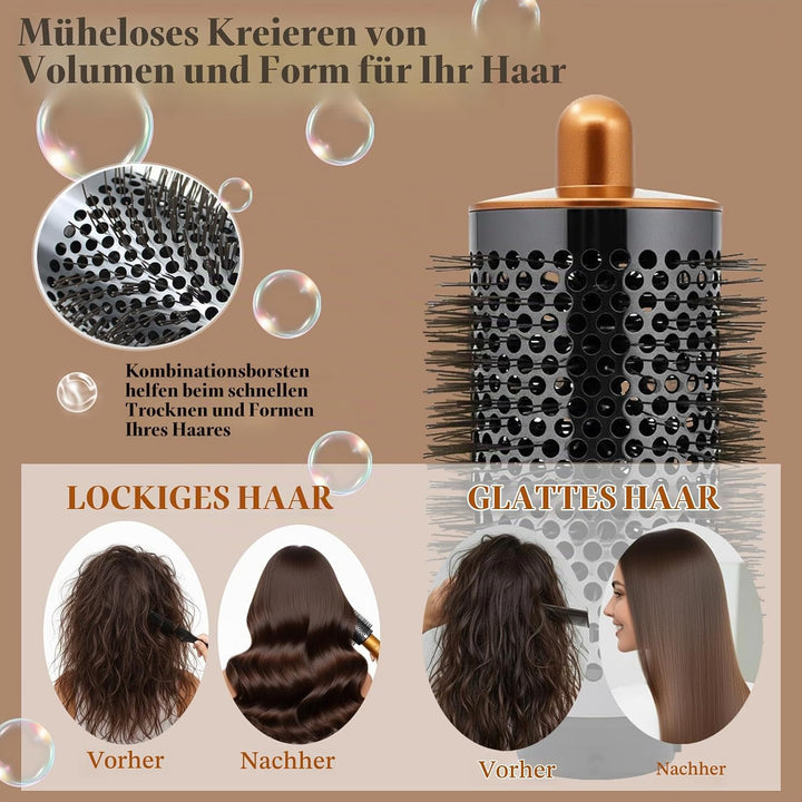 Volumenbürste Aufsatz kompatibel mit Dyson Airwrap Styler HS01 HS05 HS08, Rundbürste Zubehör für ext