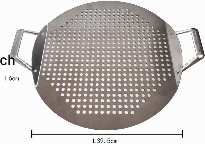 Grill Topper - Grillplatte aus Edelstahl – Perforiertes Grillzubehör Kompatibel mit Kugelgrill, Kama