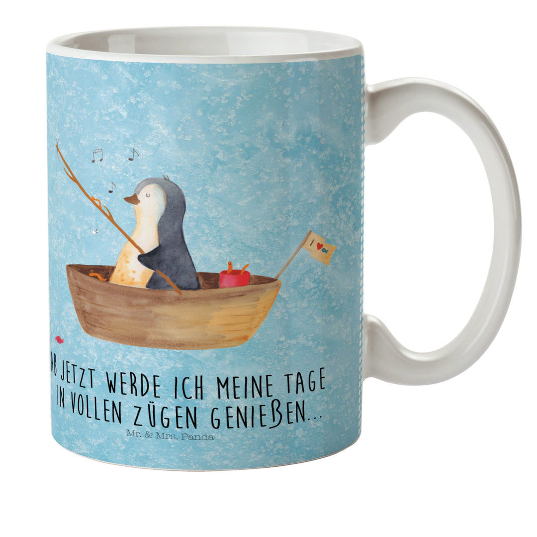 Mr. & Mrs. Panda Kunststoffbecher Pinguin Angelboot - Geschenk, Trennung, Neustart, Boot, Plastikbec
