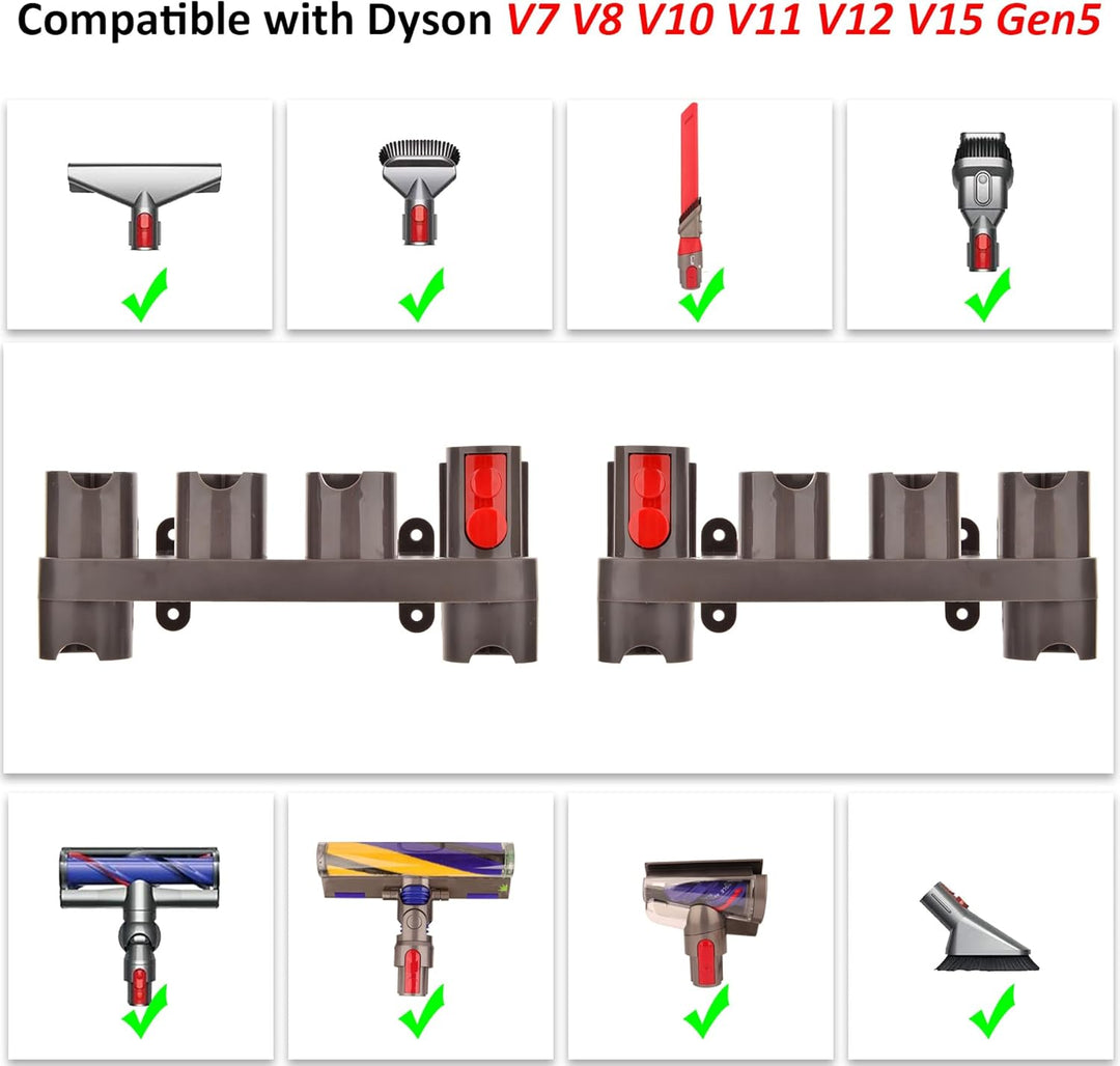 Wandhalterung Zubehörhalter für Dyson Gen5 G5 V15 V12 V11 V10 V8 V7 Staubsaugerzubehör, Dyson Aufsat