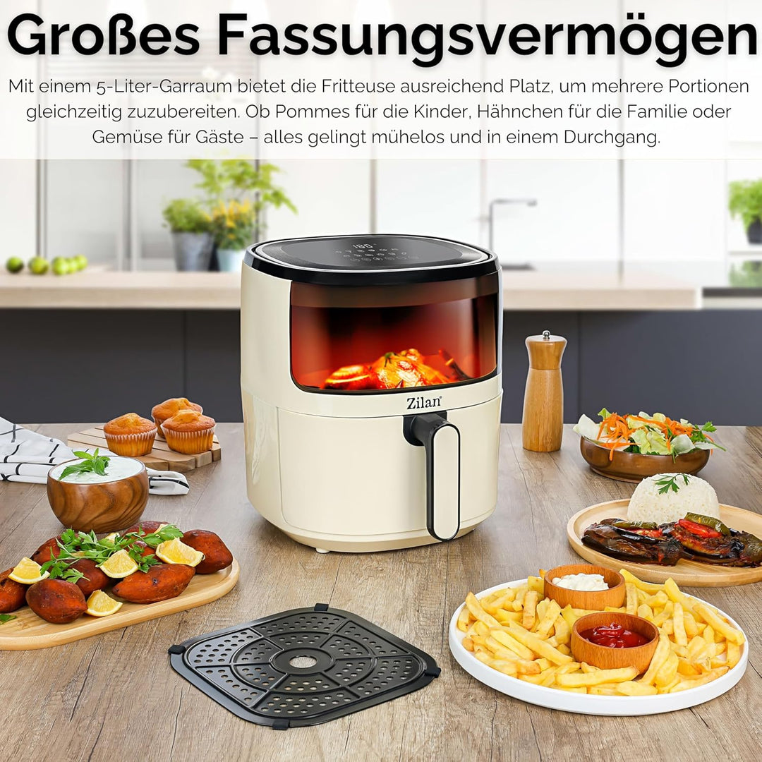 Heissluftfritteuse 5 Liter Heissluft-Frittieren Mini Backofen Heissluftfritteuse - Grillen Backen Dö