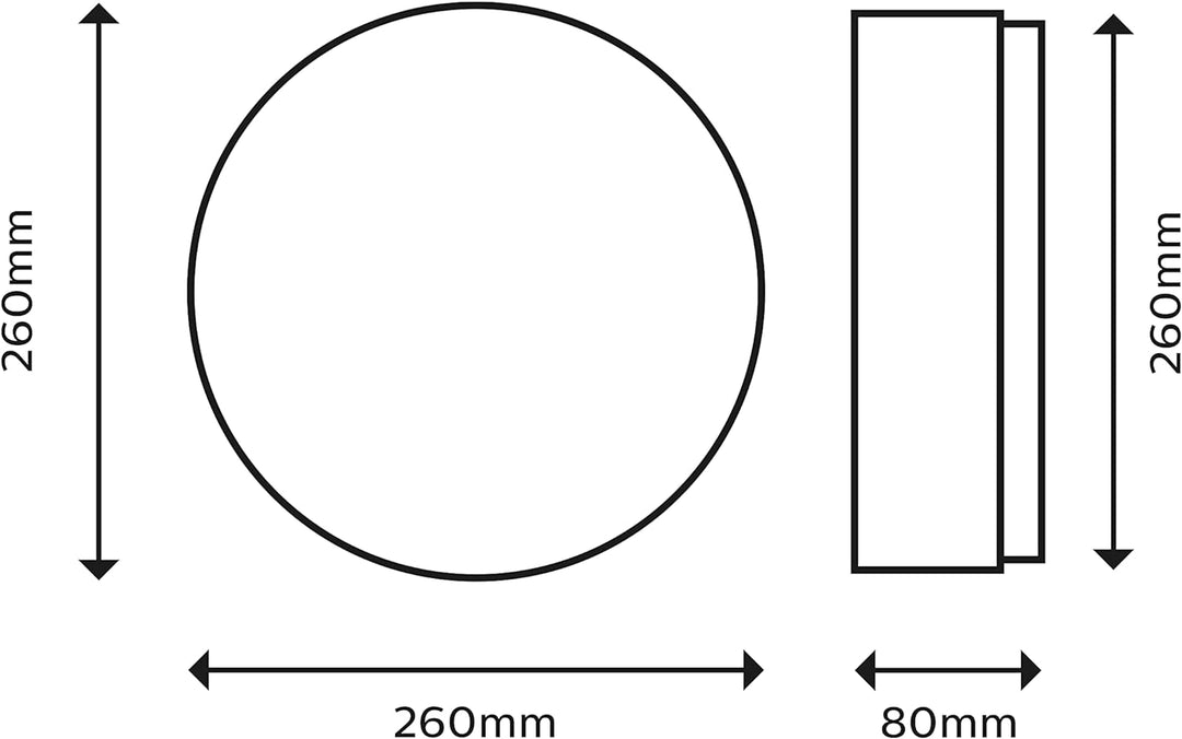 Philips LED Shan Deckenleuchte mit integriertem Bewegungssensor, 12W, Weiss warmweisses Licht (2700K