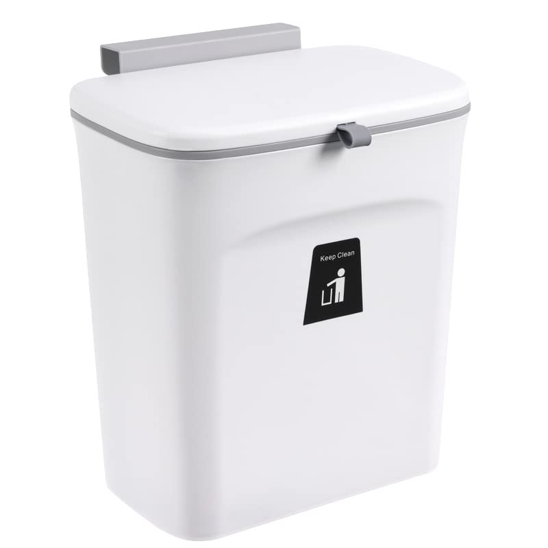 Komposteimer für Küche, 9 l, Mülleimer für Theke oder unter der Spüle, kleiner Abfalleimer zum Aufhä