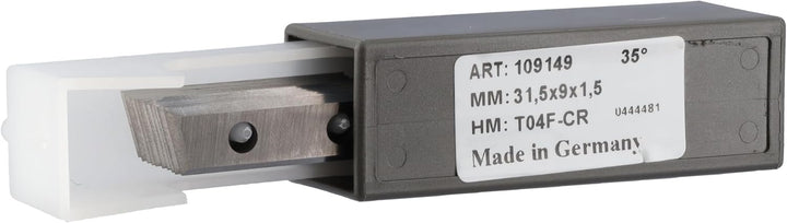 Wendemesser aus Vollhartmetall - Ersatzteil - 31,5x9x1,5 mm Schneide Z4 für Zinkenfräser Art. 235 (Ø