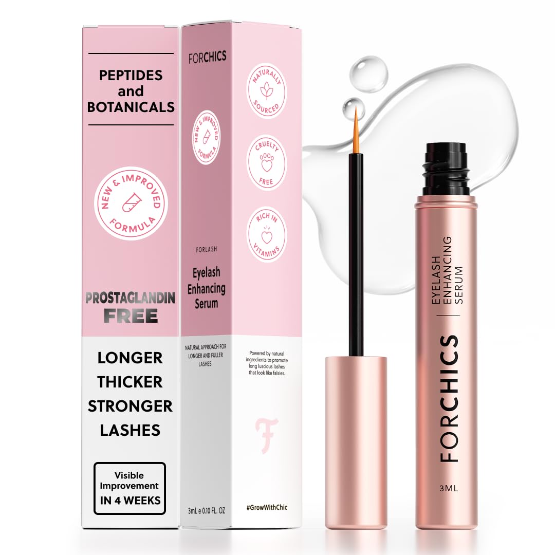 ForChics ForLash Eyelash Growth Serum - Enhancement Lash Booster For Fuller, Thicker, and Longer Eye