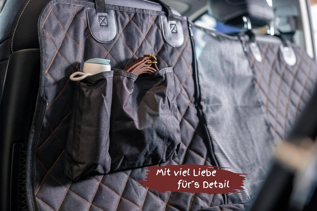 foryou® Hundedecke mit Kühlmatte für Auto Rückbank-Wasserabweisende Autoschondecke für Hunde mit Sei