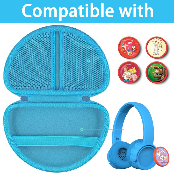 co2CREA Hart Tragbare Schutzhülle Etui Tasche für All-In-One Audioplayer Starterset Drix Blau Cookie