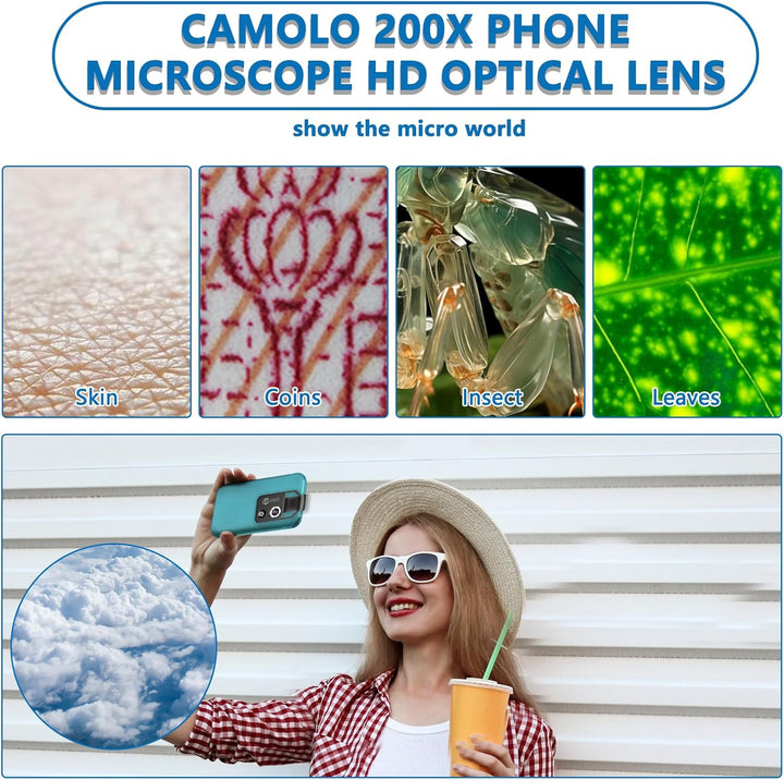Nano Zoom, Nano Zoom für Smartphone, Smartphone Mikroskop, Nanozoom für Phone Nanozoom 200 für Handy