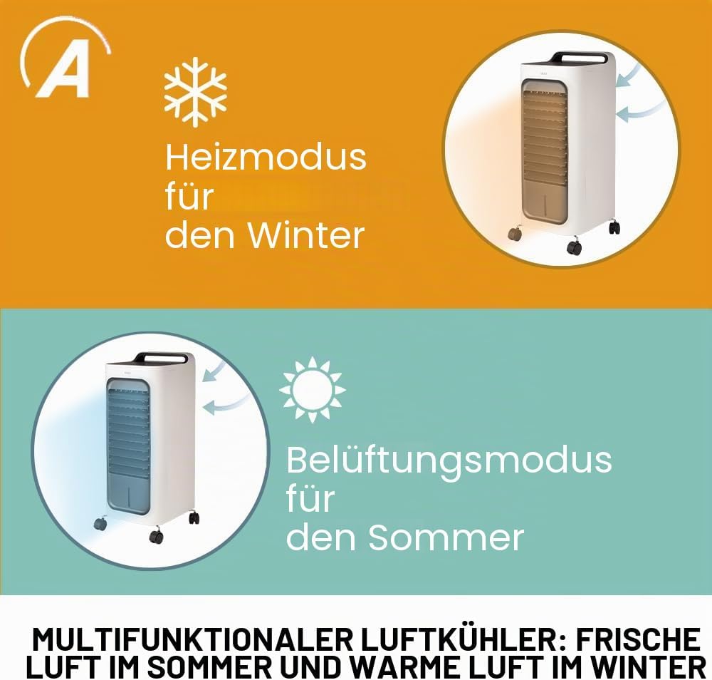 ARDES - ARCF02 Kühl- und Wärmezirkulator TAO mit Fernbedienung, Touch Controls und Display - 3-stufi