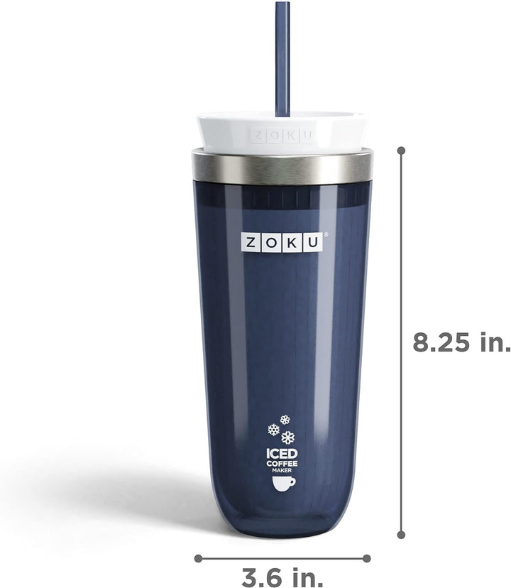 Zoku Eiskaffeezubereiter 325ml in grau, Kunststoff, 28x28x12