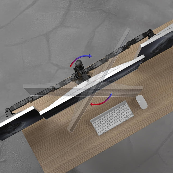 Duronic DM353 Arm für 3 Computermonitore | Dreifach-Monitorhalterung für PC mit Gelenk, VESA 75 100
