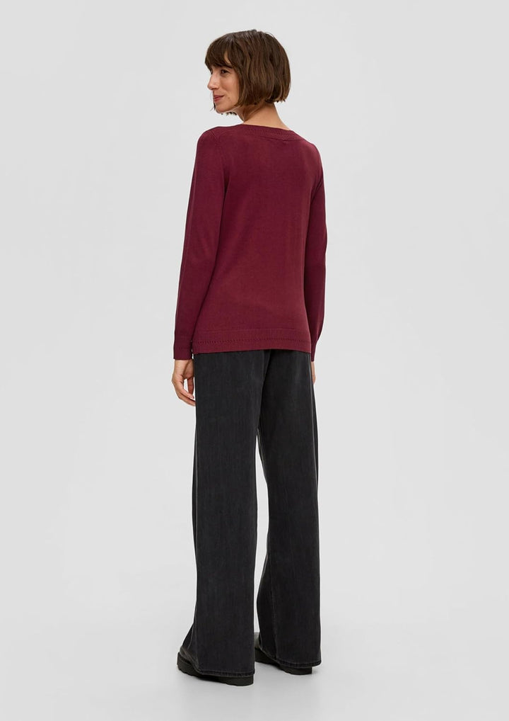 s.Oliver Damen Pullover mit U-Boot Ausschnitt 34 3871, 34 3871