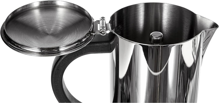 Cilio 0000342024 Espressokocher Figaro poliert, 4 Tassen, Edelstahl, silber, 10,6 x 13,4 x 20,8 cm,