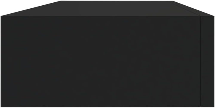 Schubladenregal 60x23,5x10 cm 2 Pcs MDF, Metall Schwarz Wandschrank Mit Schublade Mit Schublade Wand