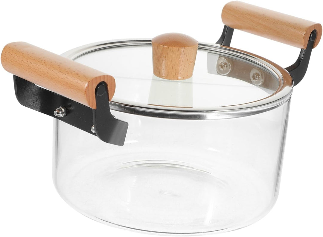 BESPORTBLE Glas- Kochtopf mit Deckel 2 5 L Hitzebeständiger Glas- Kochtopf Glas- Kochgeschirr- Set K