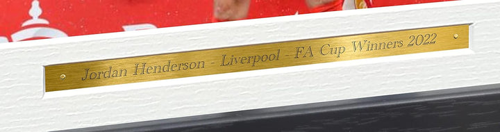 Fotorahmen, A4, A3+, FA CUP WINNERS 2022, Jordan Henderson Liverpool, signiert, Fussball-Poster, Ges