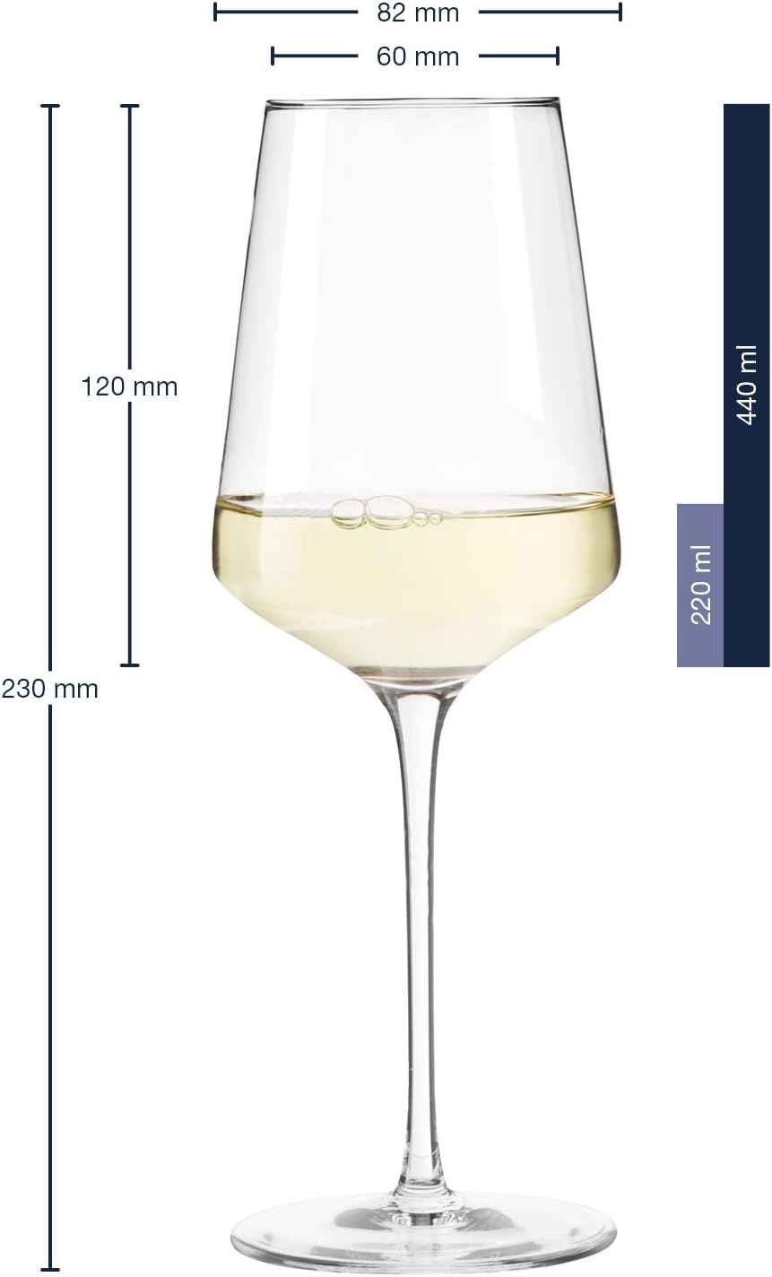 LEONARDO HOME PUCCINI Set 6 Rieslingglas, Glas, klar, 6 cm, 6 Rieslinggläser 400 ml, Rieslinggläser